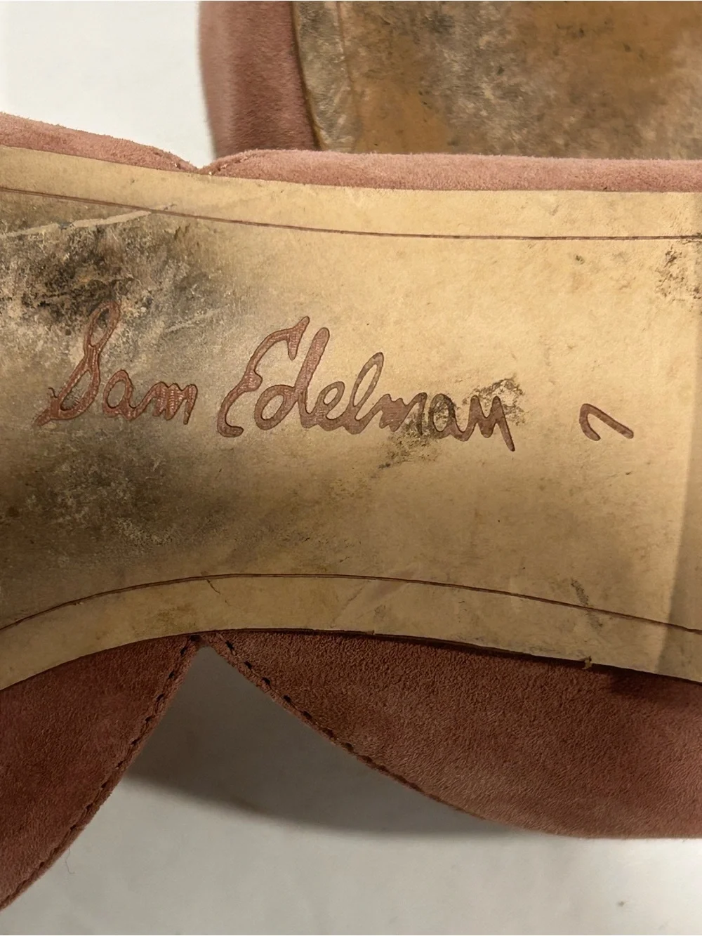 Sam Edelman Suede d'Orsay Pointed Toe Flats Dusty Rose Size 7 Coquette Preppy
